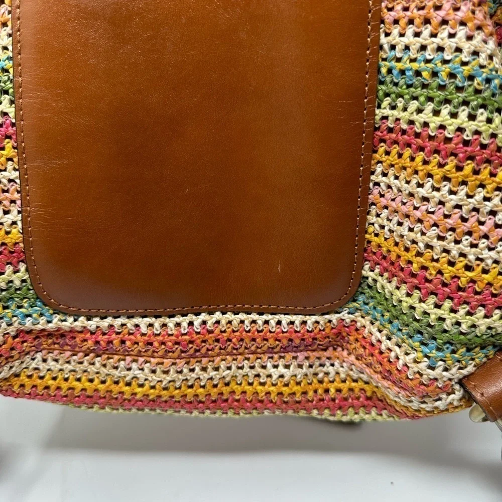 Patricia Nash Luzille Convertible Leather Backpack Multicolored